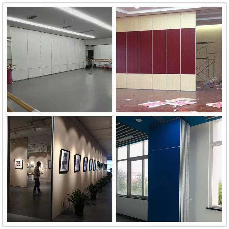 山東酒店活動隔斷，吊軌道隔斷工程