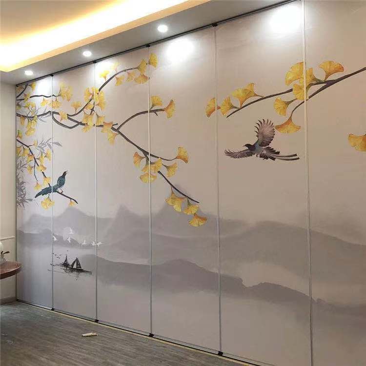 山東酒店活動隔斷，吊軌道隔斷工程