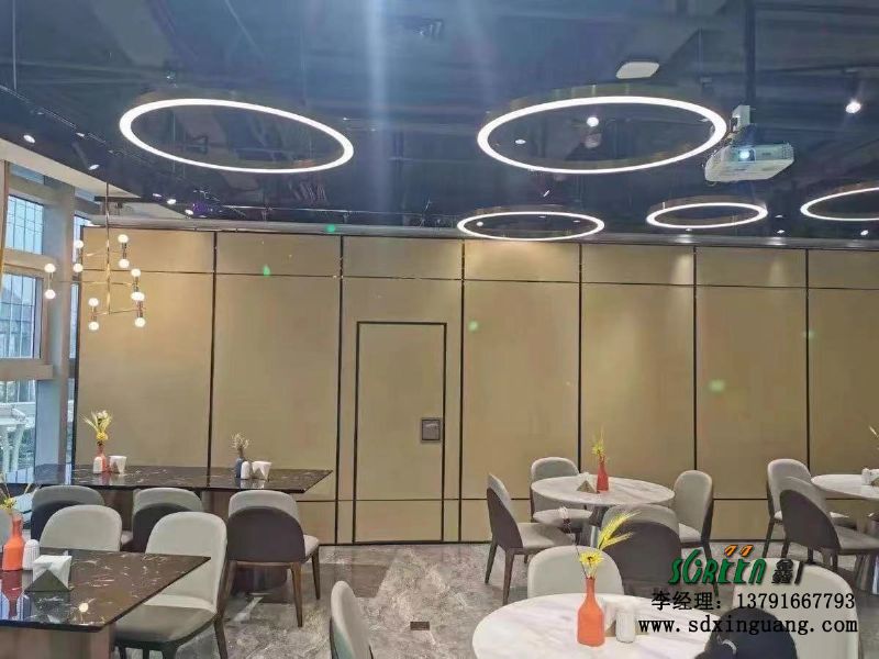 濰坊酒店活動(dòng)隔斷墻飯店包廂，移動(dòng)折疊推拉隔斷